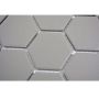 Mosaiikkilaatta Fliesen Hexagon Uni matta harmaa 32,5 x 28,1 cm