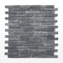 Luonnonkivimosaiikki Brick uni Nero Marquina, harmaa 30,5 x 30,5 cm
