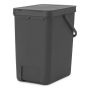 Roska-astia Brabantia Sort&Go 25 L Harmaa