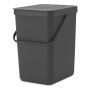 Roska-astia Brabantia Sort&Go 25 L Harmaa