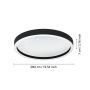 LED-älyplafondi Eglo Connect.z Montemorelos 17,8W Musta/Valkoinen kristalli ⌀42 cm