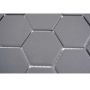 Mosaiikkilaatta Fliesen Hexagon Uni matta tummanharmaa 32,5 x 28,1 cm