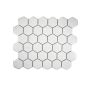 Mosaiikkilaatta Fliesen Hexagon Uni matta valkoinen 32,5 x 28,1 cm