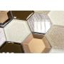 Mosaiikkilaatta Fliesen Hexagon beige 26,5 x 30,5 cm