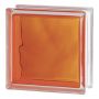 Lasitiili Seves Glassblock Brilly Wave Oranssi 19 x 19 x 8 cm