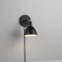 Seinäspotti Nordlux Ray musta Ø 12 cm